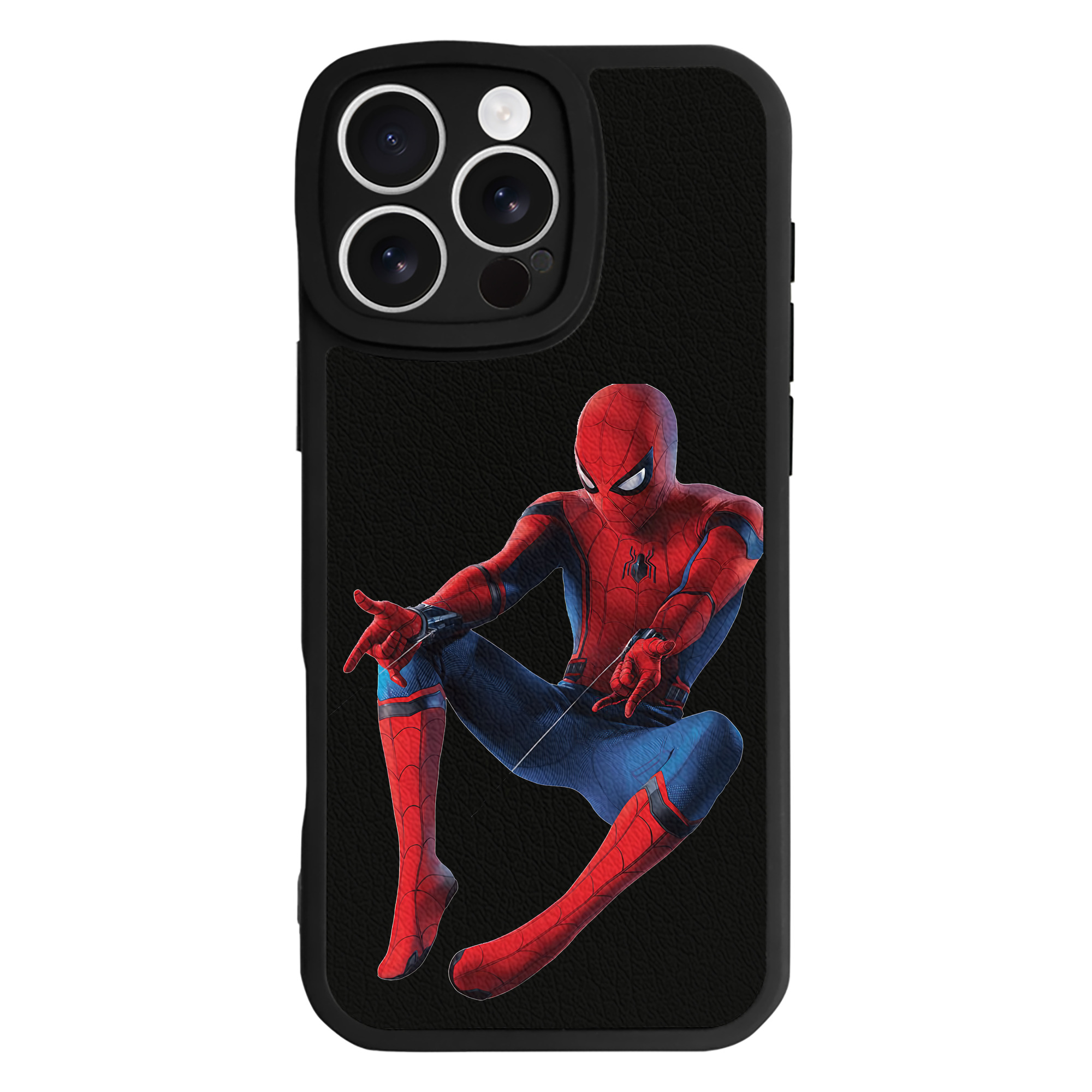 Spider Man スパイダーマン 【iPhone 16シリーズ対応】シリコンスマホケース（レザー調） 材質：シリコン